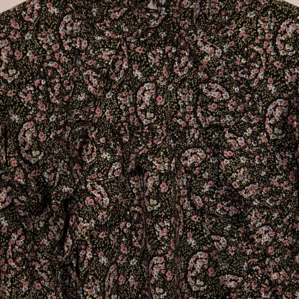 Reset by Jane floral ruffle blouse-L - Picture 2 of 5